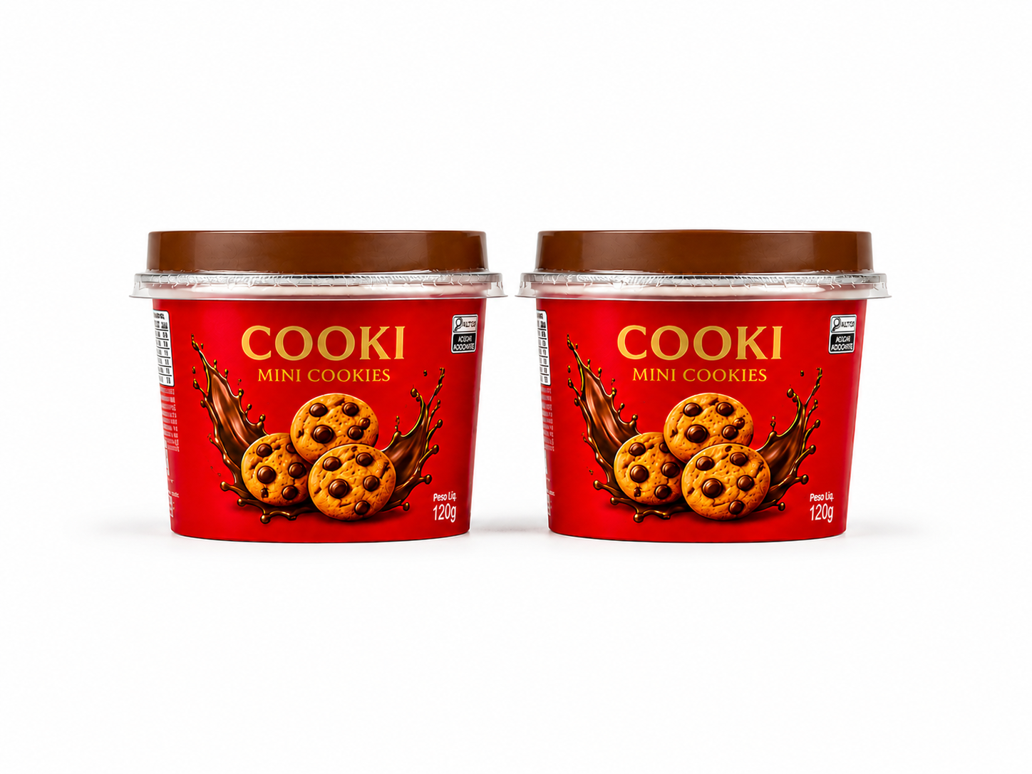2 potes de 60g de mini cookies COOKI